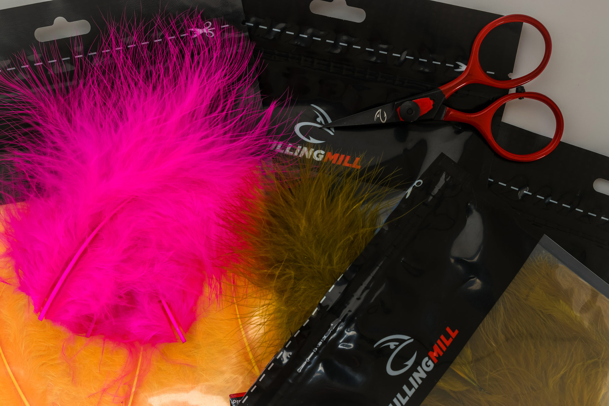 Veniard Turkey Marabou Feathers Fluorescent Pink Fly Tying Materials